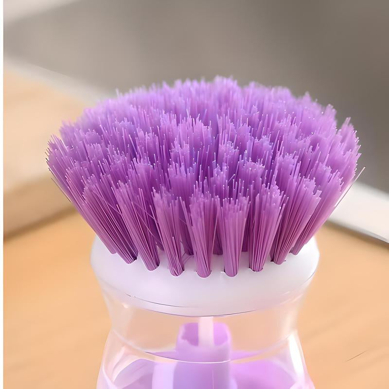 Kitchen Cleaning Brush with Built-In Soap Dispenser 