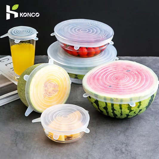 6Pcs Reusable Silicon Stretch Lids