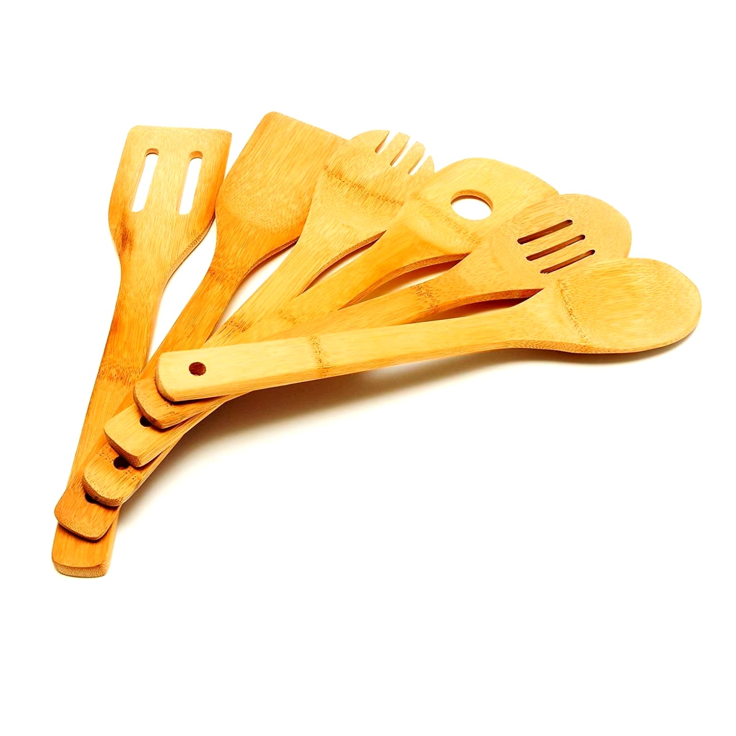 6 Piece Bamboo Cooking Utensils Set 