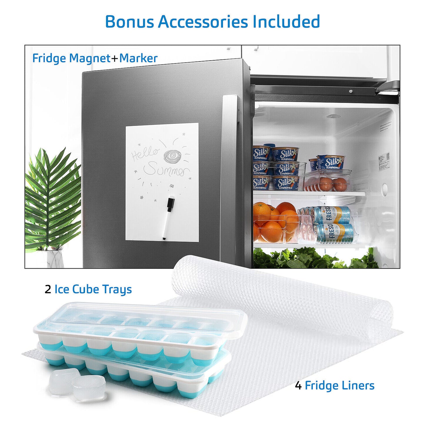 14 PC Refrigerator Organizer Set Clear Storage Bins 